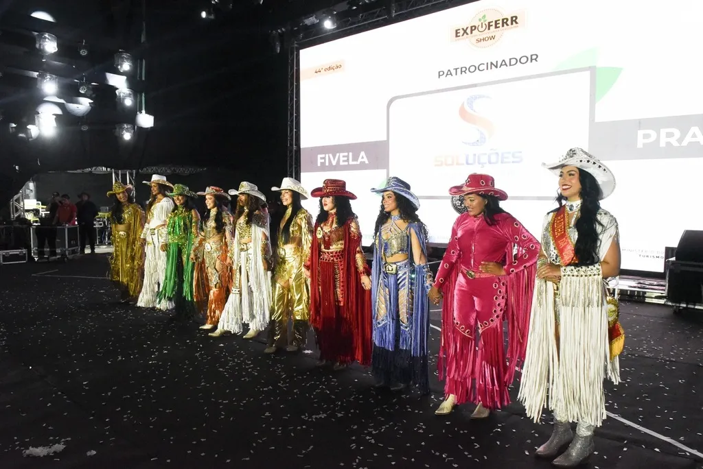 Imagem mostra candidatas a Rainha Expoferr